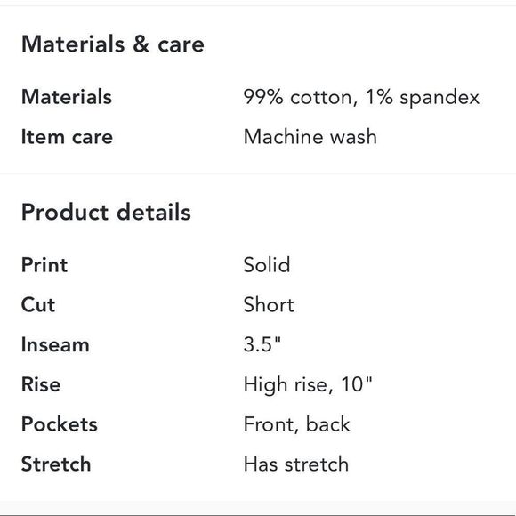 Just Black Tyra High Rise Button Front Roll Cuff Shorts - Picture 7 of 7